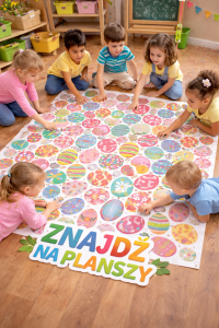 Znajdź Pisankę na planszy  XXL - Wielkanoc