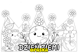 Opaska Biało - Czarna ( wzór 1)  - Dzień Ziemi 