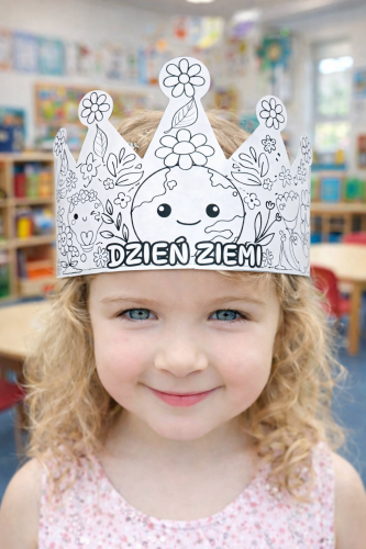 Opaska Biało - Czarna ( wzór 1)  - Dzień Ziemi 