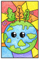 Witraże / Praca Plastyczna - Dzień Ziemi