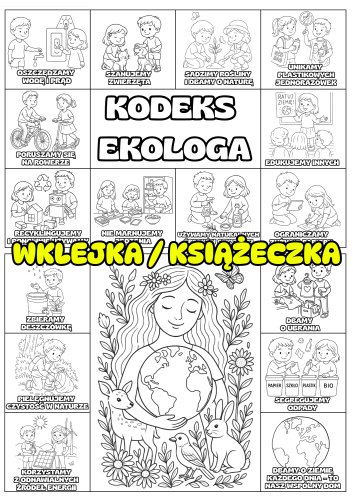 Kodeks Ekologa- Książeczka Składana dwustronna / Wklejka - Dzień Ziemi