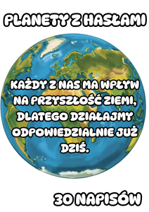 Planety z Hasłami- Wersja Kolorowa- Dzień Ziemi