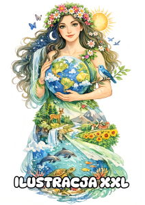 Pani Ziemia ( wzór 1) - Dekoracje / Ilustracja XXL - Dzień Ziemi