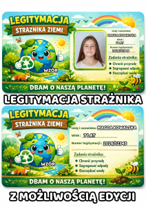Legitymacja Strażnika Ziemi- ( wersja kolorowa) z możliwością edycji - Dzień Ziemi 