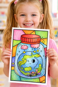 Witraże / Praca Plastyczna - Dzień Ziemi