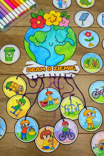 Praca Plastyczna z Zawieszkami- Dbam o Ziemię - Dzień Ziemi 