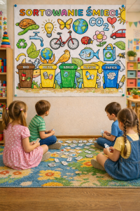 Praca Plastyczna XXL - Sortowanie Śmieci - Dzień Ziemi 