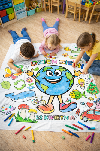 Kolorowanka XXL ( wzór 1 ) - Dzień Ziemi 