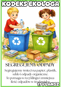 Kodeks Ekologa ( wzór 1) - Gazetka / Plansze Kolorowe  - Dzień Ziemi  