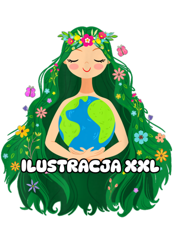 Pani Ziemia ( wzór 2) - Dekoracje / Ilustracja XXL - Dzień Ziemi 