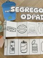 Segregowanie Śmieci- Wklejka / Książeczka Składana ( wersja czarno - biała )- Dzień Ziemi  