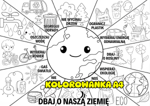 Kolorowanka / Praca Plastyczna A4 (wzór 2)  - Dzień Ziemi