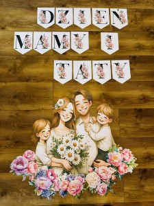Dekoracje / Ilustracje + Napis ( wzór 1) - Dzień Mamy i Taty 