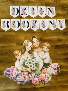 Dekoracje  + Napis ( wzór 1) - Dzień Rodziny