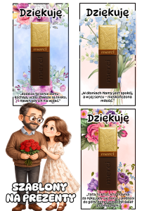 Szablony Na Czekoladki - Dzień Mamy i Taty 