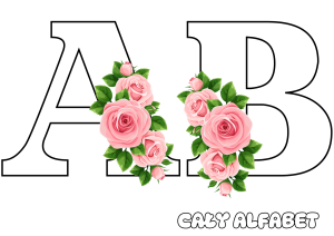 Cały Alfabet ( wzór 1) -Girlanda / Napis 