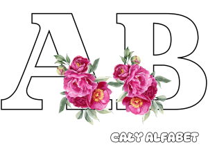  Cały Alfabet (wzór 2 )  - Girlanda / Napis 