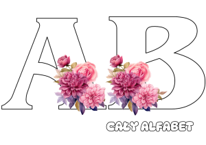 Cały Alfabet -  Girlanda / Napis ( wzór 5)