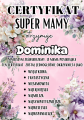 Certyfikat Super Mamy  (wersja z kwiatami )  z możliwością edycji - Dzień Mamy 