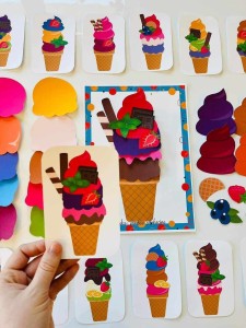 Lato - Lody- Ułóż według wzoru