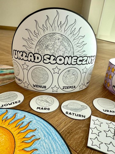 Układ Słoneczny - Opaska Biało - Czarna - Dzień Kosmosu/ Kosmos   