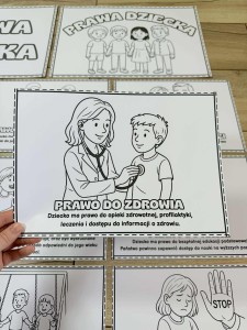 Prawa Dziecka Plansze - (wersja Czarno-Biała )- Dzień Dziecka 