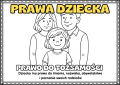  Prawa Dziecka Plansze - (wersja Czarno-Biała )- Dzień Dziecka