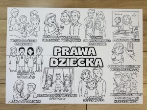 Praw Dziecka- Kolorowanka XXL wzór 1 - Dzień Dziecka