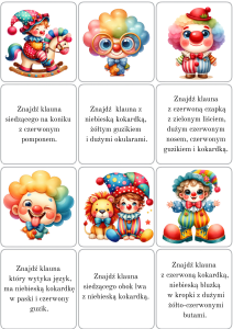 Znajdź Klauna Według Opisu - Dzień Dziecka