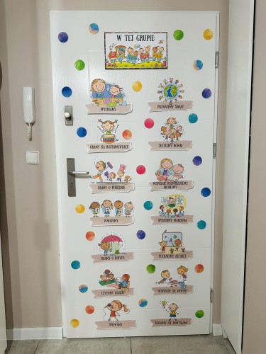 Jesień - Wersja2-  W tej sali/ klasie/ grupie/ świetlicy- Dekoracja Drzwi 