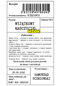 Recepta Z Możliwością Edycji  - Prezent Dla Nauczycieli