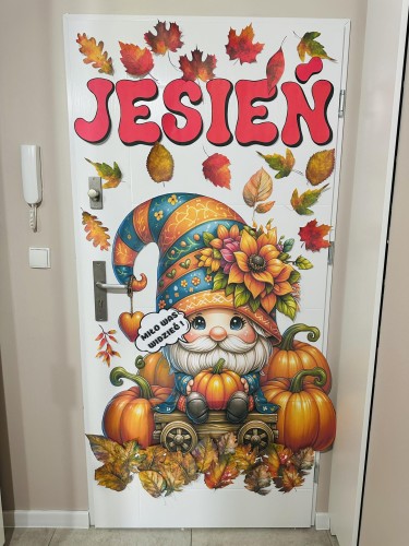 Jesień - Skrzat XXL - Dekoracja na drzwi Jesienna