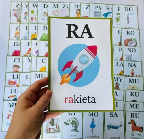 Czytanie Metodą Sylabową- Karty