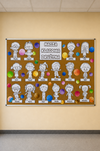 Nasza Klasowa Drużyna - Dekoracje / Gazetka z możliwością edycji imion (1)