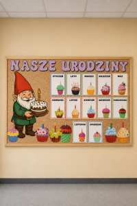 Krasnale / Skrzaty- Grupowy Kalendarz Urodzinowe   z możliwością edycji   