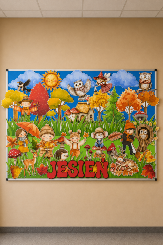 Jesień - Jesienna  Gazetka  ( wzór 3 )