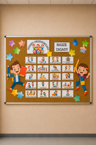  Kodeks Przedszkolaka - Gazetka z Tabliczkami  ( wzór 2 ) ( PRZEDSZKOLE)