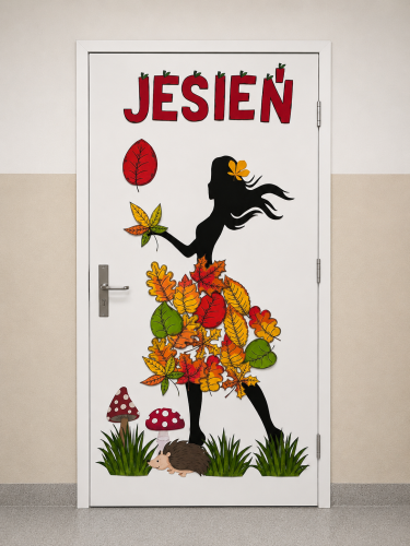 Pani Jesień- Jesienna  Dekoracja Na Drzwi - Jesień