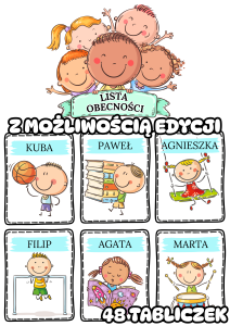  Lista Obecności - Z Możliwością Edycji (wersja kolorowa )