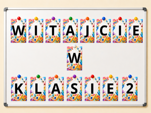 Witajcie W Klasie 2 - Napis ( wzór 3)     