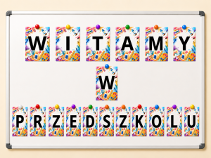 Witamy w Przedszkolu  - Napis ( wzór 3)   