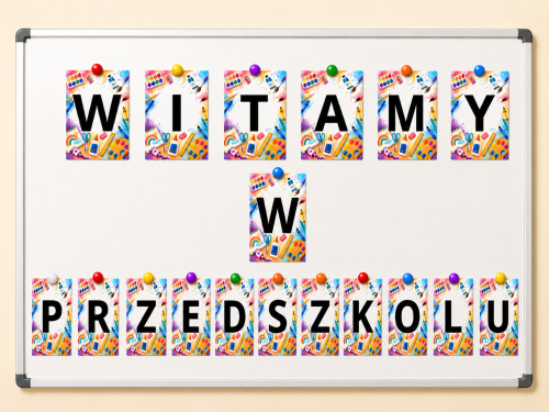 Witamy w Przedszkolu  - Napis ( wzór 3)   