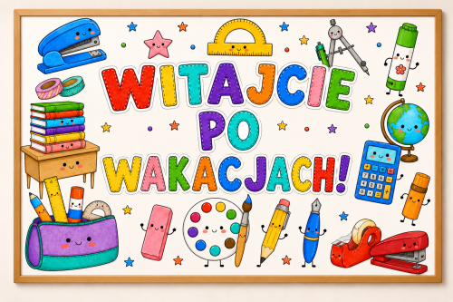 Witajcie Po Wakacjach - Plakat Powitalny XXL  