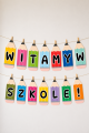 Witamy w Szkole- Napis / Kolorowe Kredki  