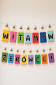 Witamy w Zerówce- Napis / Kolorowe Kredki    
