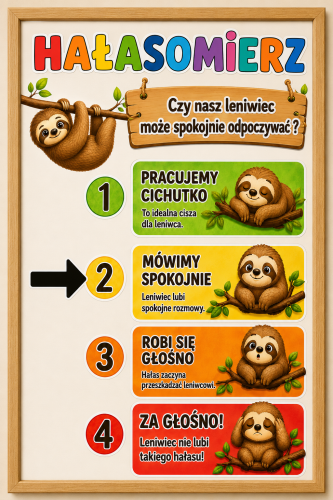 Hałasomierz z Leniwcem ( wzór 3) 