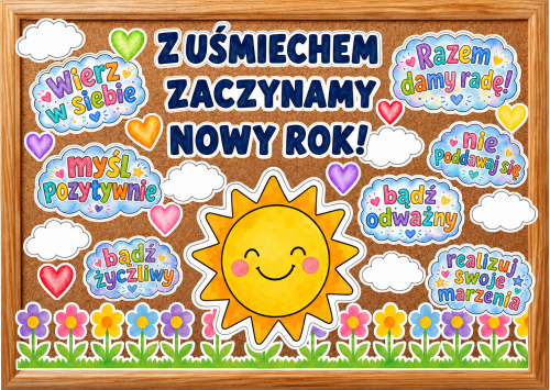 Z Uśmiechem Witamy Nowy Rok - Gazetka / Rozpoczęcie Roku
