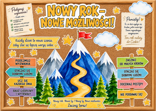 Nowy Rok - Nowe Możliwości Gazetka / Rozpoczęcie Roku