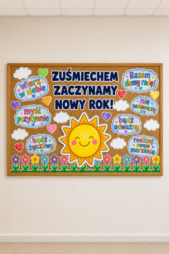 Z Uśmiechem Witamy Nowy Rok - Gazetka / Rozpoczęcie Roku 