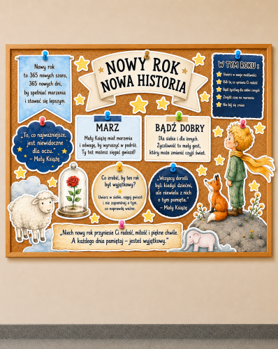 Nowy Rok - Nowa Historia '' Mały Książe " Gazetka / Rozpoczęcie Roku